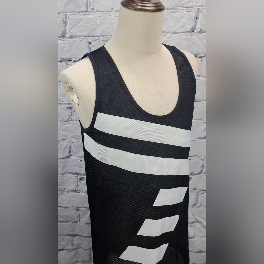 NWT EA7 Emporio Armani Men's Tank Top Big Logo Perforated Mesh Navy White XS - Picture 6 of 16